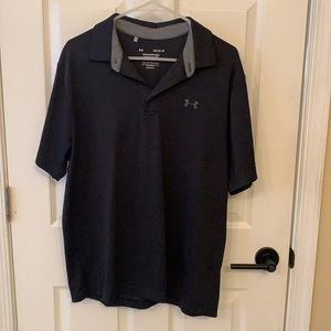 Under armour black playoff polo